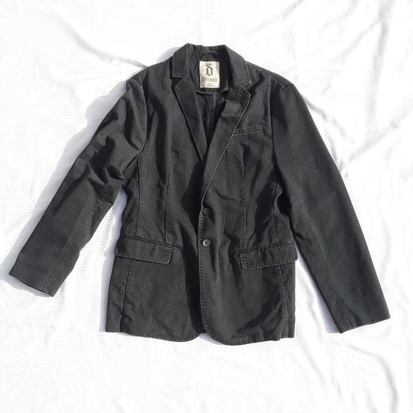 Decree black long line Jean jacket - Picture 1 of 11